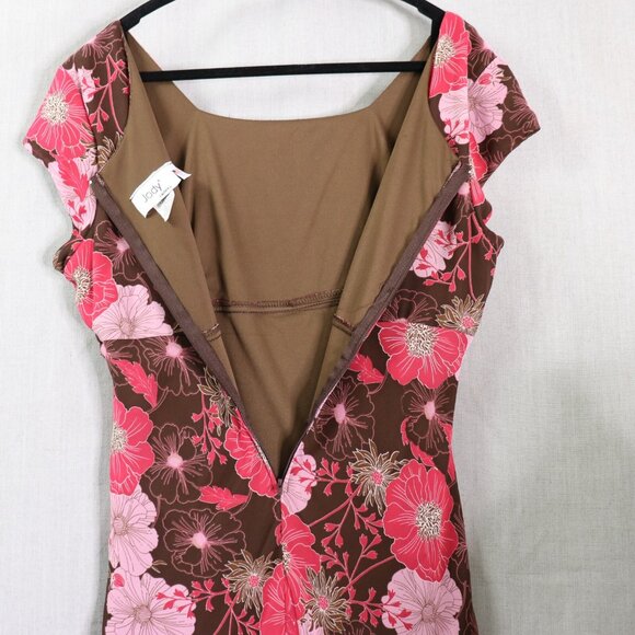 Vintage Jody of California Brown Floral Dress *11/12 Boho Empire Waist USA - Picture 6 of 16